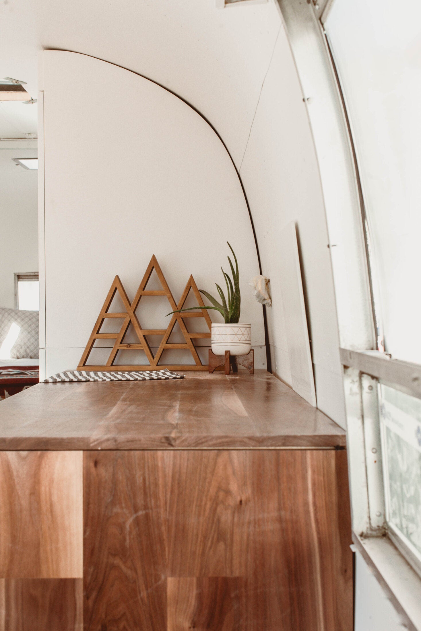 Custom cabinetry for a complete Airstream interior renovation
