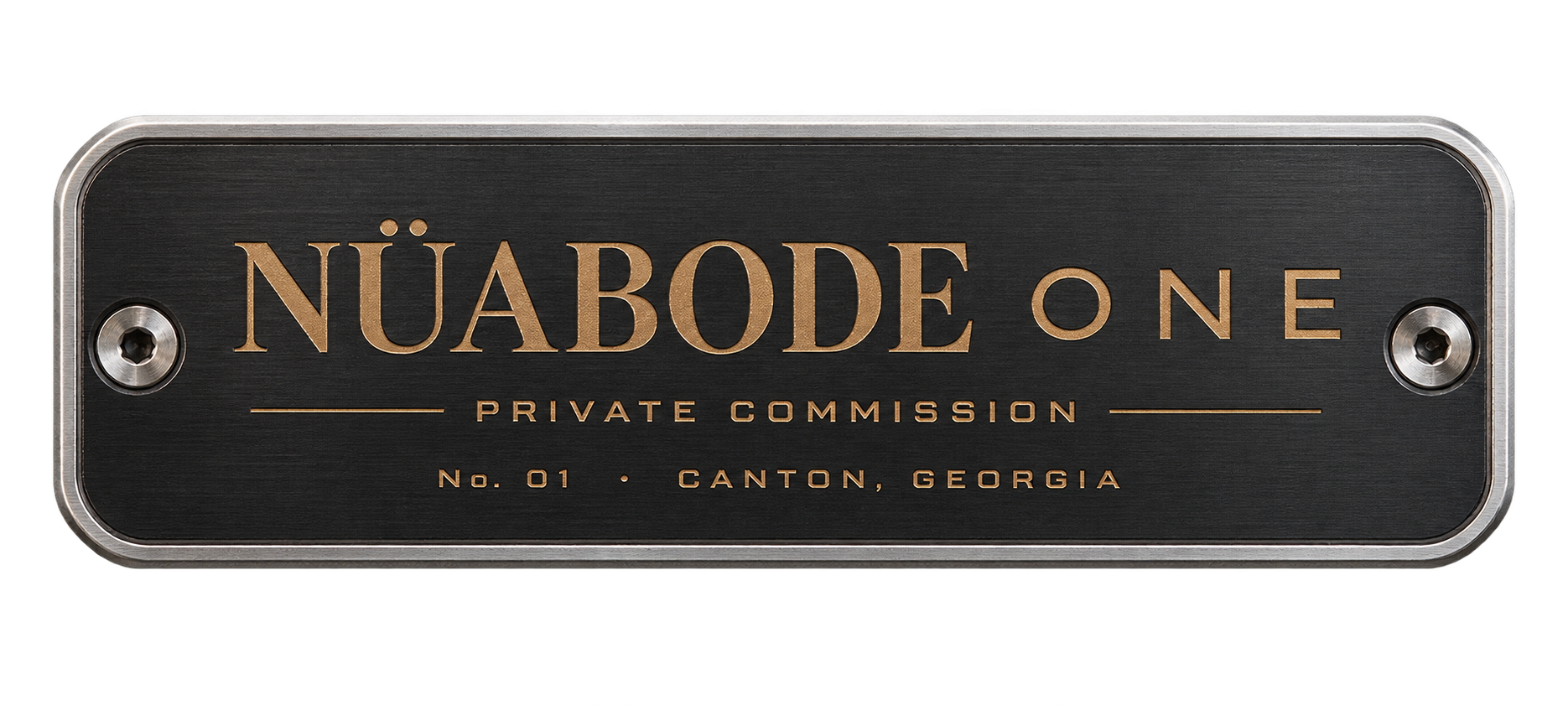 Serialized NuAbode One private commission exterior badge